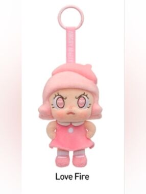 POP MART Angry Molly Plush Pendant - Love Fire